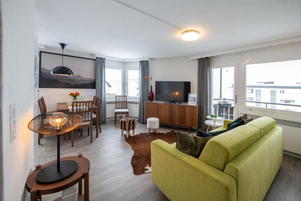 Agrimonia - Moebilierte Ferienwohnung Mit Balkon Davos Exterior foto
